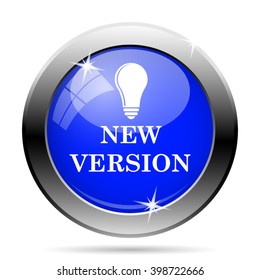 New version icon. Internet button on white background. EPS10 vector
