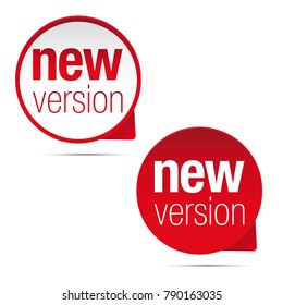 New Version Label Tag Red