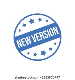 New Version Letter Rubber Stamp Template