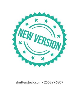 New Version Letter Rubber Stamp Template