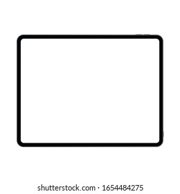 New version of realistic premium pro tablet pad in trendy thin frame design horizontal orientation vector illustration