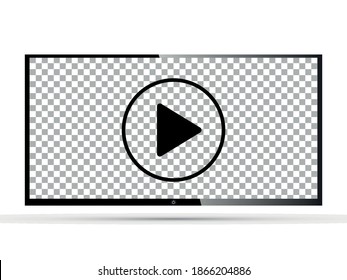 New Version Realistic TV. Front View Display. Device Mockup Separate Groups and Layers. Easily Editable Vector. EPS 10
