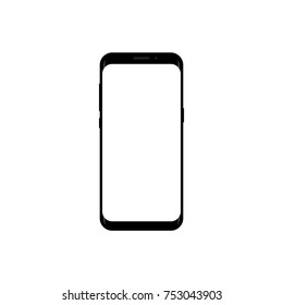 New version of smartphone with blank screen vector illustration.