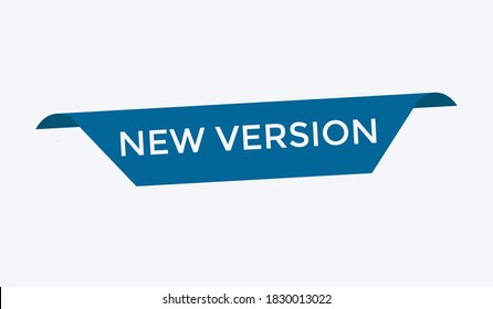 banner de texto de nueva versión. nuevos botones de versión. nueva versión colorida. nueva versión