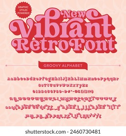 New Vibrant Retro Vintage Display bold Font alphabet