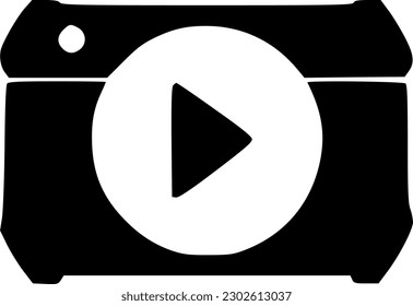 Ilustración de diseño de símbolo vectorial de icono de vídeo