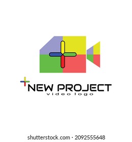 new video project logo design vector template inspiration