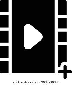 new video vector glyph flat icon