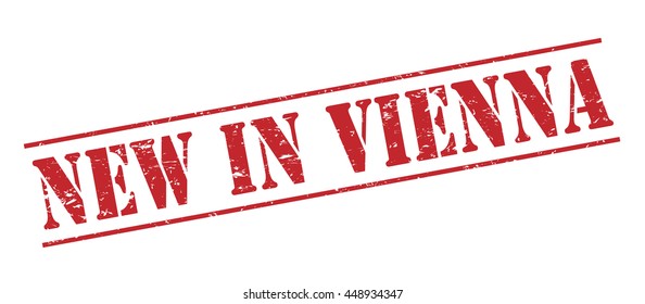 new in vienna vector stamp on white background