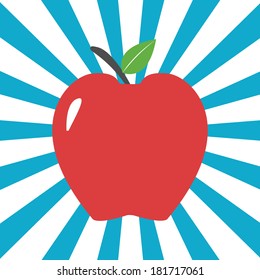 New vintage apple on a abstract background