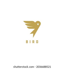 neues Vintage-Vogel-Vektorlogo
