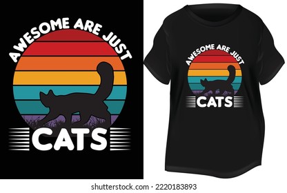 new vintage cat t-shirt design