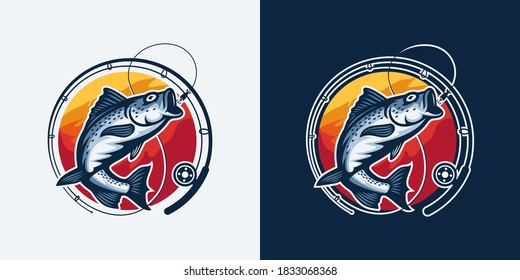 Imagen del nuevo logotipo de pesca de época
