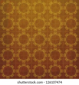new vintage style background with golden decorative elements can use like elegant wallpaper