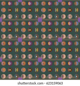New vintage texture with sewing textile and button.