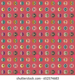 New vintage texture with sewing textile and button.