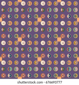 New vintage texture with sewing textile and button.