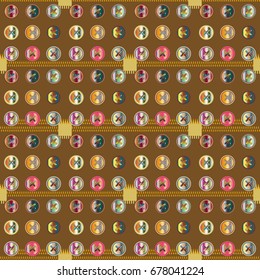 New vintage texture with sewing textile and button.