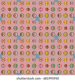 New vintage texture with sewing textile and button.