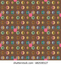 New vintage texture with sewing textile and button.