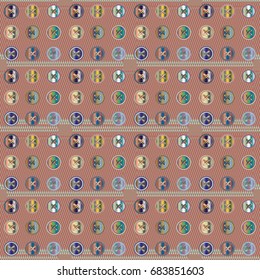 New vintage texture with sewing textile and button.