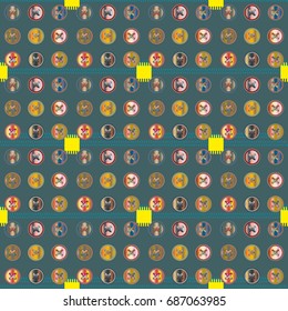 New vintage texture with sewing textile and button.