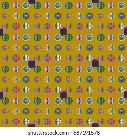 New vintage texture with sewing textile and button.