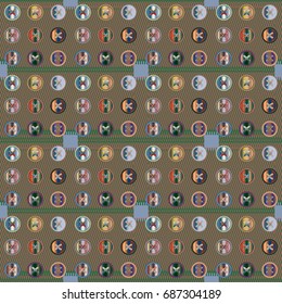 New vintage texture with sewing textile and button.