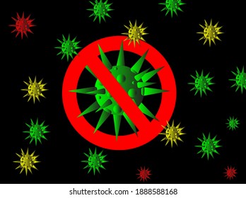 nuevo virus, icono vector con estilo colorido decorado con icono de virus, aislado de alta calidad