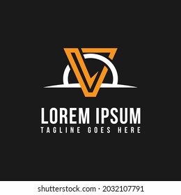 new vlog logos a modern vector logotype initial letter V logo