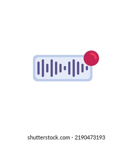 New voice message flat icon, vector sign, voice messages sound wave colorful pictogram isolated on white. Symbol, logo illustration. Flat style design
