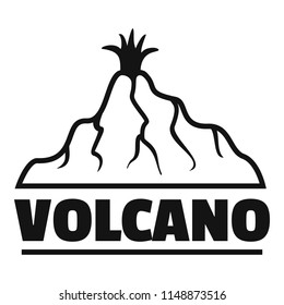 New volcano logo. Simple illustration of new volcano vector logo for web design isolated on white background