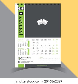 Nuevo calendario de pared 2022 para la organización