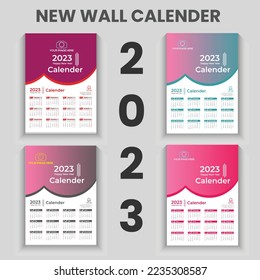 New Wall Calendar 2023 Template