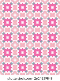 The new wallpaper features a seamless pink geometric flower design that gives the mood and fashion sense to the tasteful and fashionable Vector design.