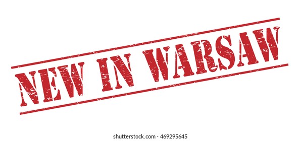 new in warsaw vector stamp on white background