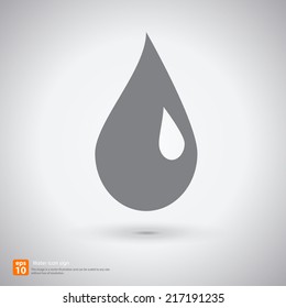 New water icon with shadow vector symbol design