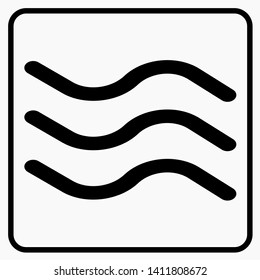 New wave icon vector isolated minimal single flat linear icon for application and info-graphic. Commercial line vector icon for websites and mobile minimalistic flat design.