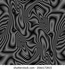 NEW WAVE PRINT. MOIRÉ PATTERN. VECTOR SEAMLESS PATTERN