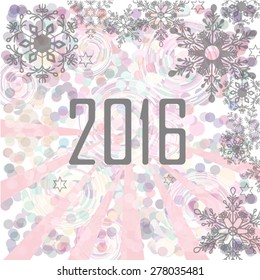 New wear background 2016 with snowflake.