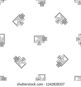 New web mail pattern seamless vector repeat geometric for any web design