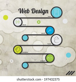new web page template with menu options