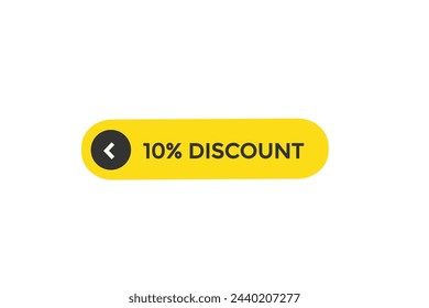 nuevo sitio web 10% de descuento, haga clic en el botón aprender manténgase en sintonía, nivel, signo, discurso, banner de burbuja
