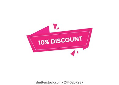 nuevo sitio web 10% de descuento, haga clic en el botón aprender manténgase en sintonía, nivel, signo, discurso, banner de burbuja