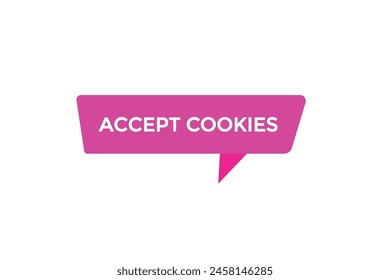 Neue Website Cookies akzeptieren, Klicken Button Lernen bleiben Sie dran, Level, Zeichen, Sprache, Bubble Banner Modern, Symbol, Klicken,