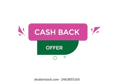 Neue Website Cash-Back-Angebot Button Lernen Bleiben Sie dran, Level, Zeichen, Sprechen, Bubble Banner Modern, Symbol, Klicken 