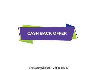 Neue Website Cash-Back-Angebot Button Lernen Bleiben Sie dran, Level, Zeichen, Sprechen, Bubble Banner Modern, Symbol, Klicken 