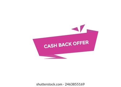 Neue Website Cash-Back-Angebot Button Lernen Bleiben Sie dran, Level, Zeichen, Sprechen, Bubble Banner Modern, Symbol, Klicken 
