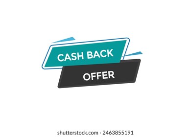 Neue Website Cash-Back-Angebot Button Lernen Bleiben Sie dran, Level, Zeichen, Sprechen, Bubble Banner Modern, Symbol, Klicken 