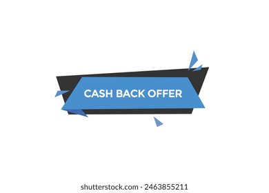 Neue Website Cash-Back-Angebot Button Lernen Bleiben Sie dran, Level, Zeichen, Sprechen, Bubble Banner Modern, Symbol, Klicken 